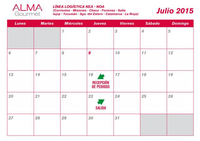Calendarios Logistica
