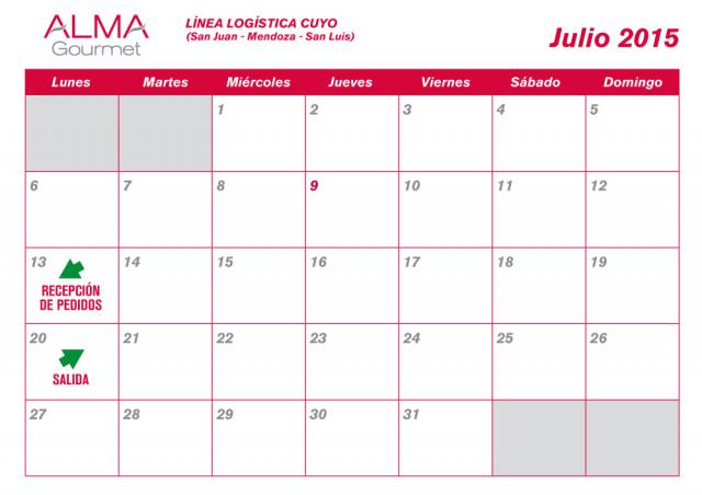Calendarios Logistica
